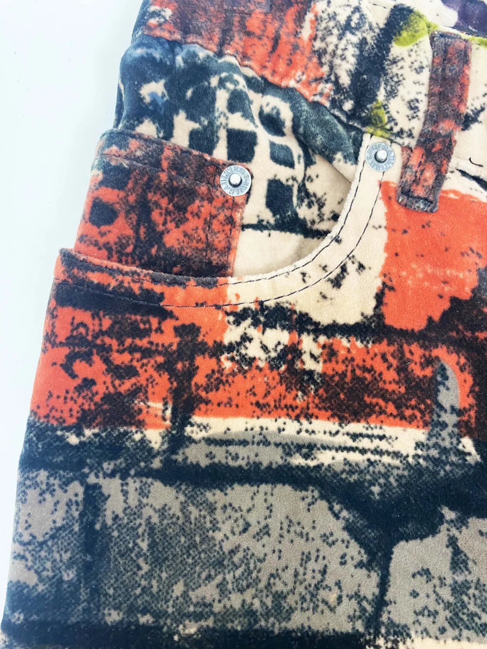 Jean Paul Gaultier F/W 1997 brick print velvet pants — JAMES VELORIA